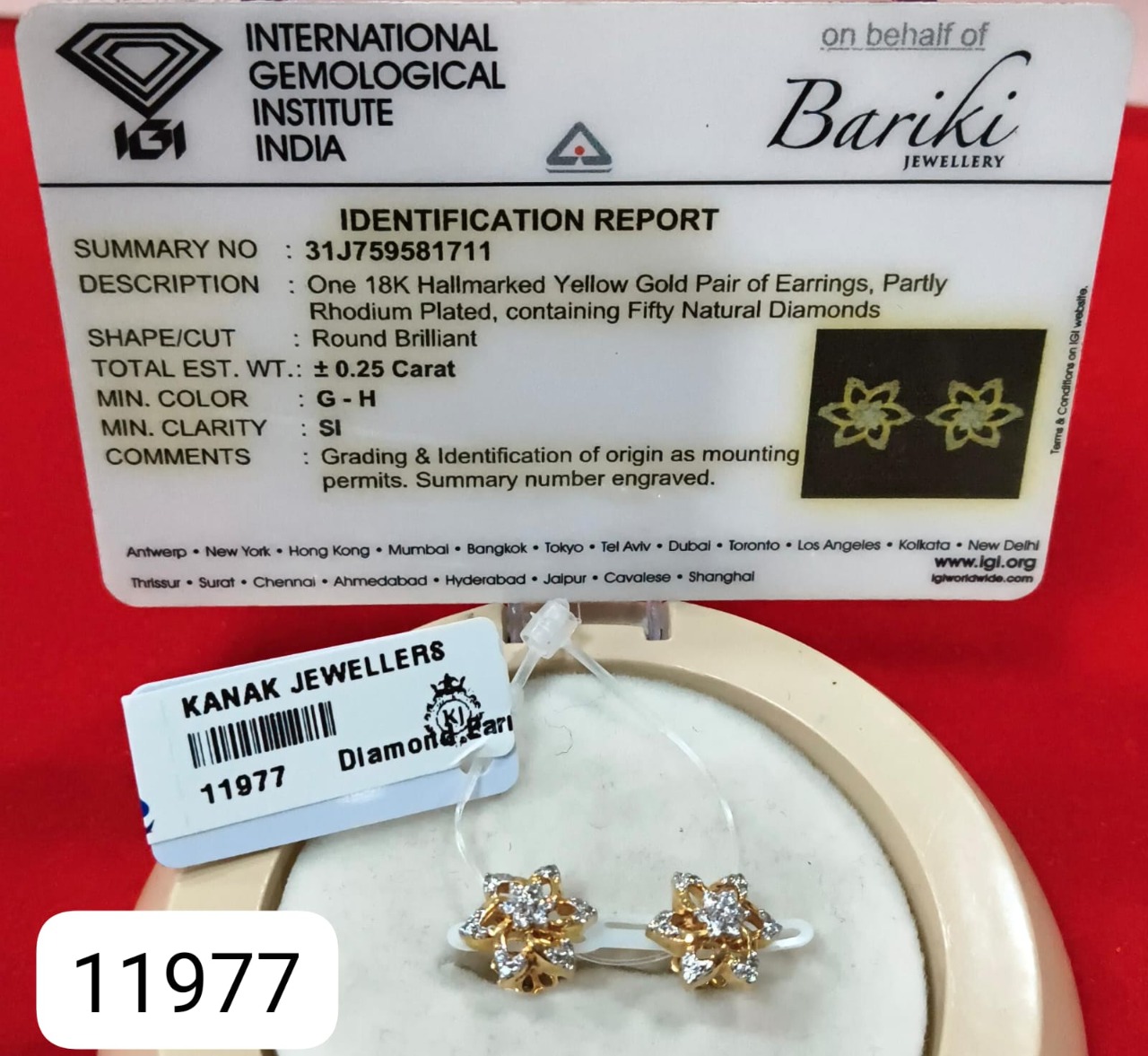 Diamond Earrings Gold 18k