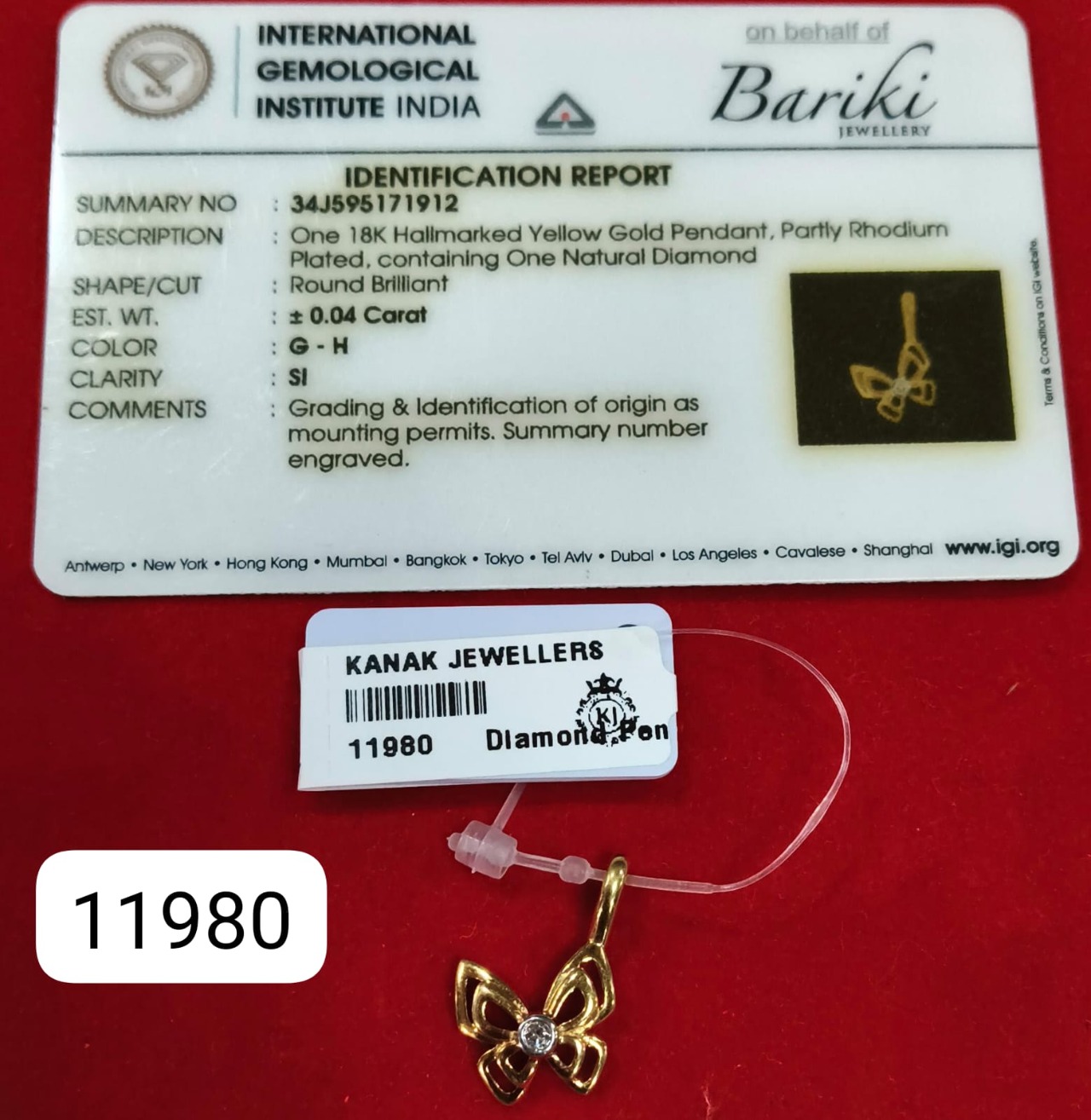 Diamond Pendants Gold 18k